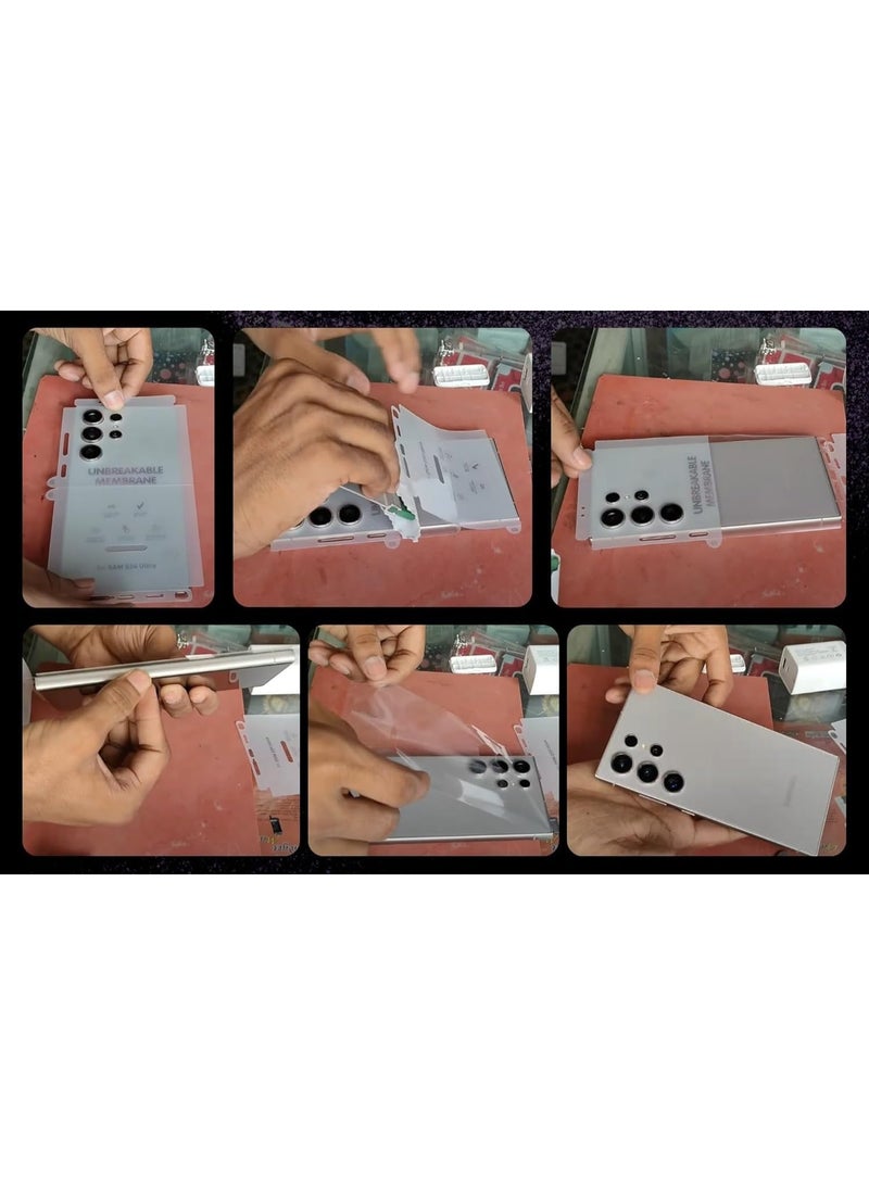 موز MATTE Back Sticker Screen Protector for Samsung Galaxy S23 Ultra, Matte Anti-Fingerprint, Full Side Anti-Scratch, Gelatin Material (Samsung Galaxy S23 Ultra) - Image 5